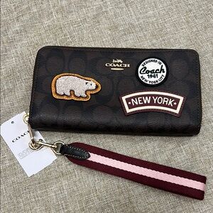 Coach Brown Key & Card Holder